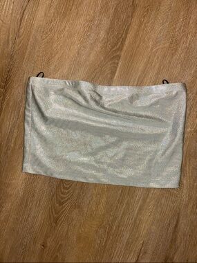 H&M Iridescent White Mini Tube top